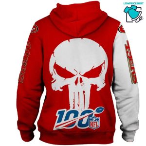 San Francisco 49ers NFL Football Skull The Punisher 3D Hoodies For Men