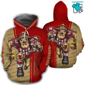 San Francisco 49ers NFL Gifts Cool Mascot 3D Pullover Hoodie